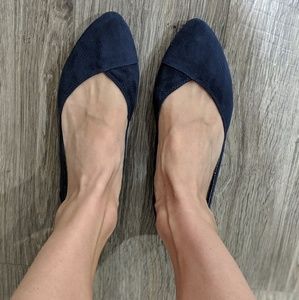 Suede ballet flats